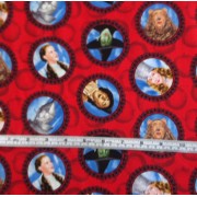 Wizard of Oz' on red b/g by Quilting Treasures #4 Wizard of Oz' on red b/g by Quilting Treasures #4